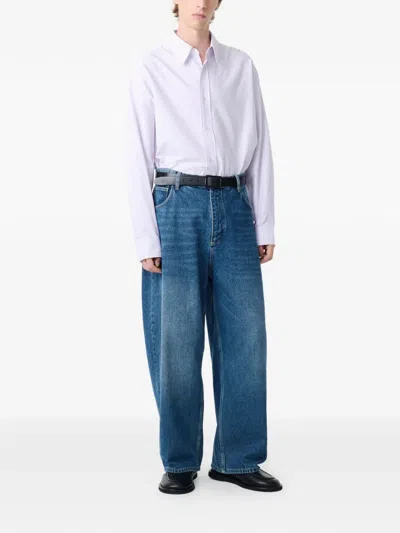 Studio Nicholson Belt Loop Jeans In Blue