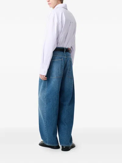 Studio Nicholson Belt Loop Jeans In Blue