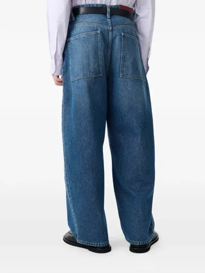 Studio Nicholson Belt Loop Jeans In Blue