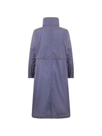 Moorer Drawstring Coat In Blue