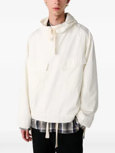 Studio Nicholson Kirby Drawstring Hooded Jacket In Neutral