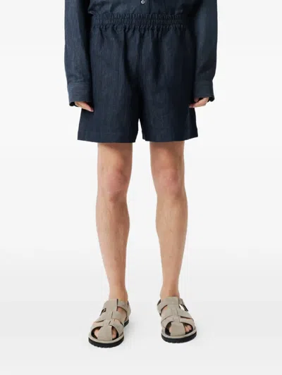 Studio Nicholson Elio Elasticated Shorts In Blue