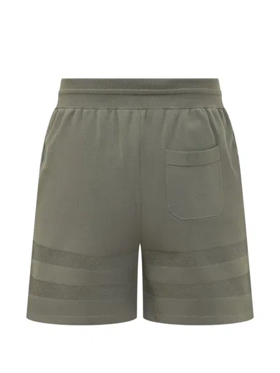 Givenchy Green Textured Shorts In Gray