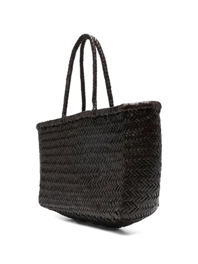 Dragon Diffusion Braided-handle Shoulder Bag In Brown