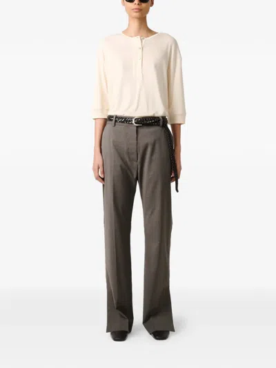 Studio Nicholson Lorem Three-quarter-sleeves Blouse In Neutral