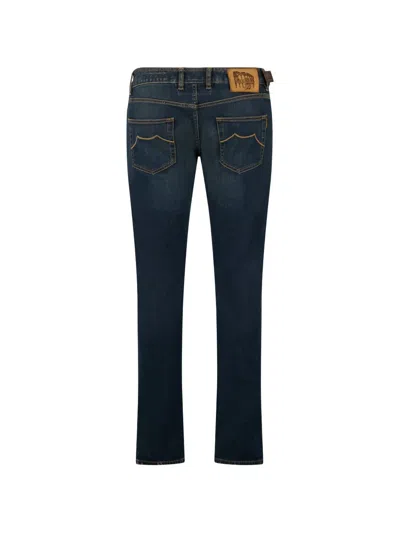 Moorer Five-pockets Jeans In Blue