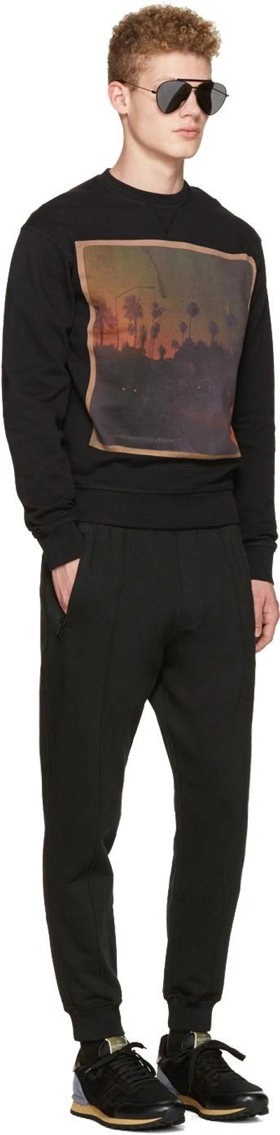 Shop Dsquared2 Black High Casual Lounge Trousers