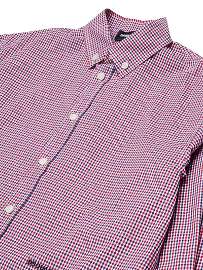 Dsquared2 Checked Buttoned Shirt In Purple