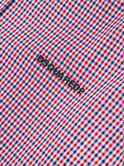 Dsquared2 Checked Buttoned Shirt In Purple