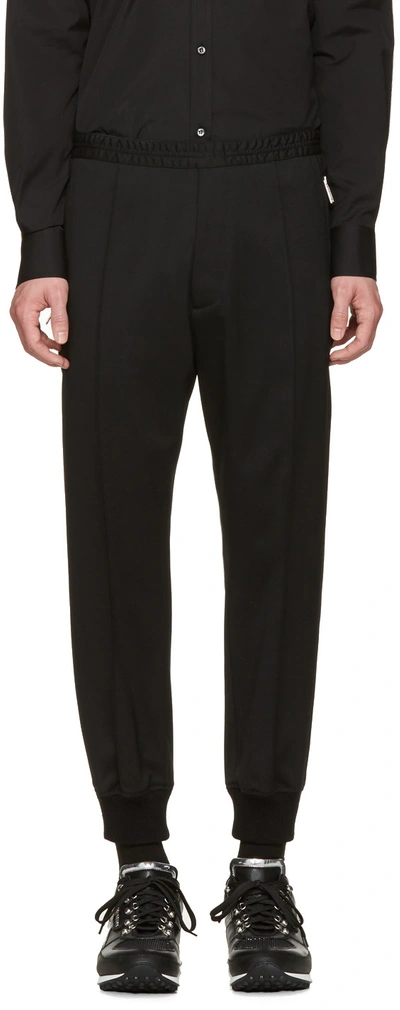 Shop Dsquared2 Black Twill Lounge Pants