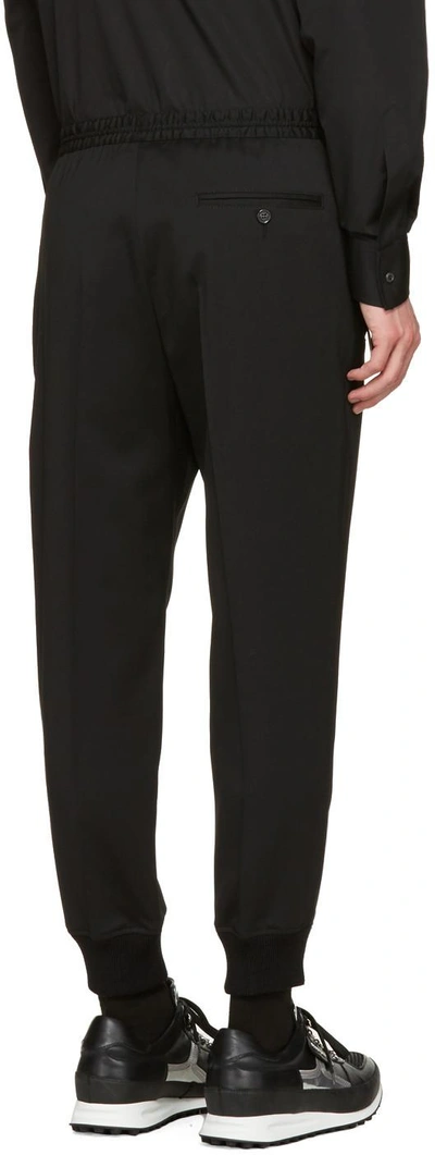 Shop Dsquared2 Black Twill Lounge Pants