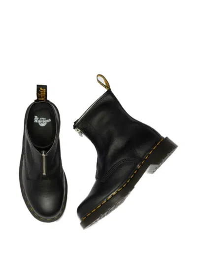 Dr. Martens 1460 Pascal Front-zip Ankle Boots In Black