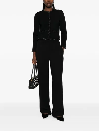 Frame Beaded-trim Jacket In Black