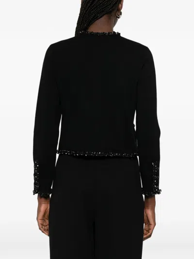 Frame Beaded-trim Jacket In Black