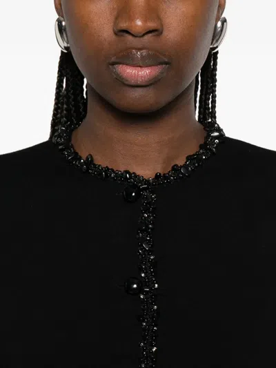 Frame Beaded-trim Jacket In Black