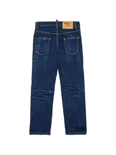 Dsquared2 Denim Patch Trousers In Blue