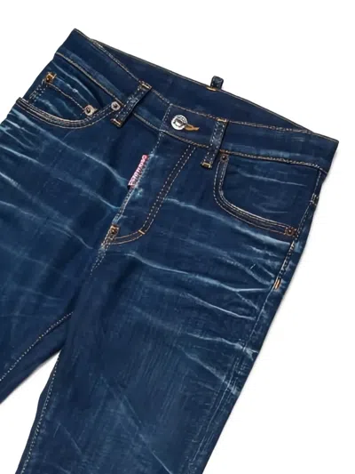 Dsquared2 Denim Patch Trousers In Blue