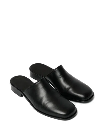 Studio Nicholson Black Barlow Slip-on Loafers In Black