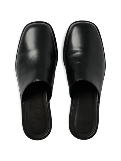 Studio Nicholson Black Barlow Slip-on Loafers In Black