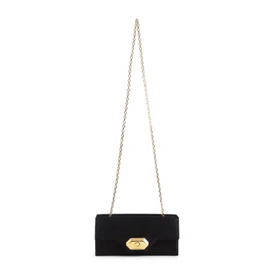 Lanvin Black Solid Clutch In Black