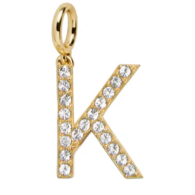 Baublebar Pavé Initial Cluster Charm In Gold