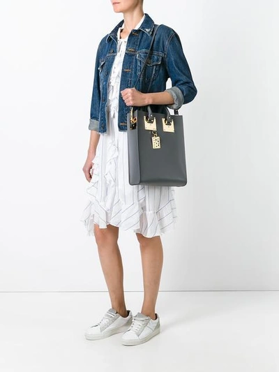 Shop Sophie Hulme Stylised Stud Detail Shoulder Bag