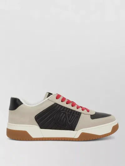 Valentino Garavani Sneakers Contrasting Panels Perforated Detailing Rubber Sole In Multi