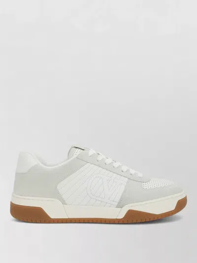 Valentino Sparry Sneakers In Split Leather And Nappa In White