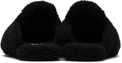 Tekla Shearling Slippers In Black