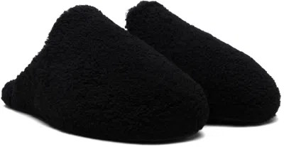 Tekla Shearling Slippers In Black