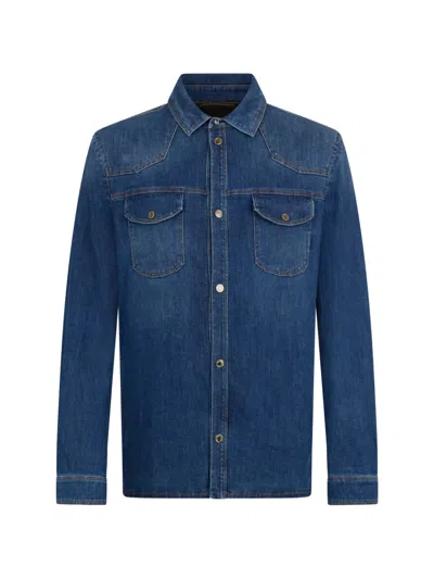 Moorer Pocket Jacket In Blue