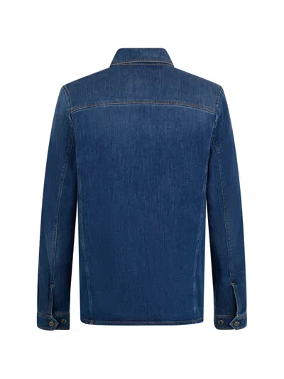 Moorer Pocket Jacket In Blue
