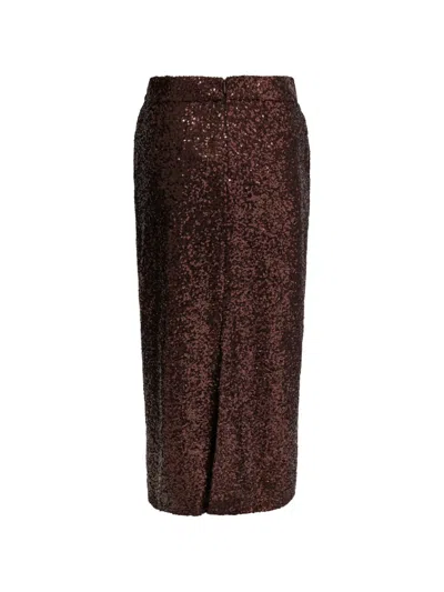 Semper Sequined Midi Skirt Skirts Brown In Brown