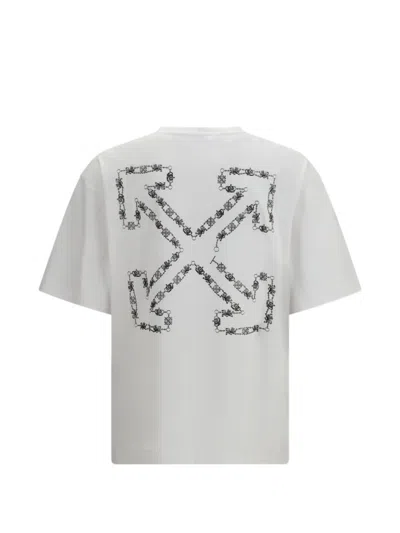 Off-white Graphic Print Crew Neck Short Sleeve T-shirt In White