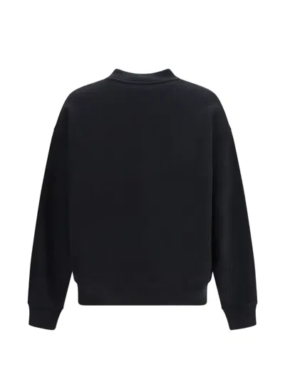 Off-white Mens Black Off-logo Crewneck Cotton Sweatshirt In Black