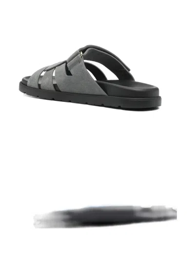 Doucal's Coco Caged-design Sandals In Gray