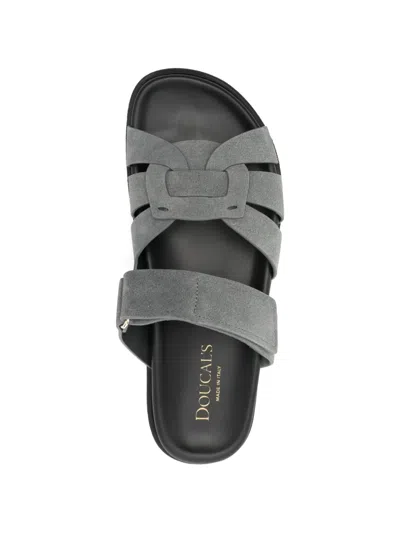 Doucal's Coco Caged-design Sandals In Gray