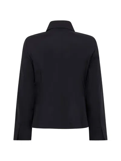 Moorer Button Front Jacket In Black