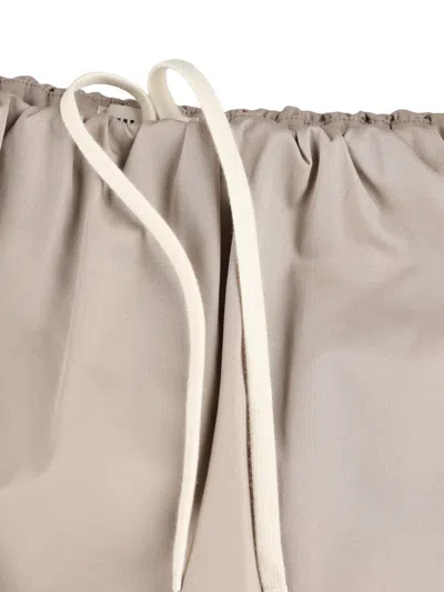 Miu Miu Drawstring Panel Skirt In Neutral