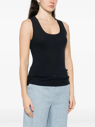 P.a.r.o.s.h Geripptes Top In Black