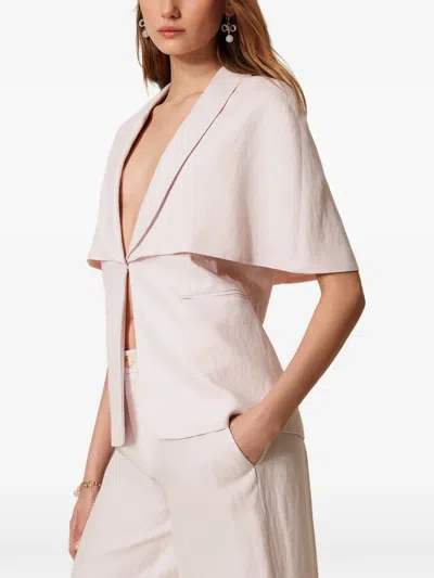 Twinset Pink Cape Jacket In Multi