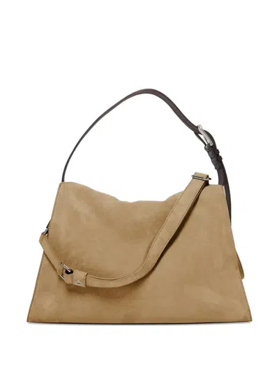 Orciani Medium Trinity Leather Shoulder Bag In Brown