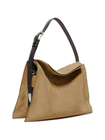 Orciani Medium Trinity Leather Shoulder Bag In Brown