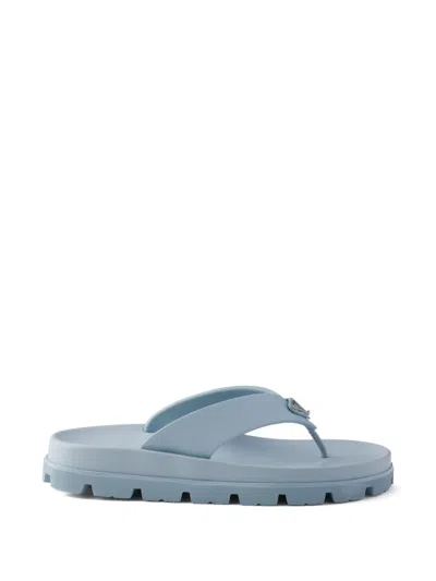 Prada Thong Sandals In Blue