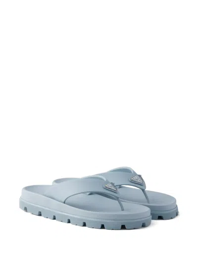 Prada Thong Sandals In Blue