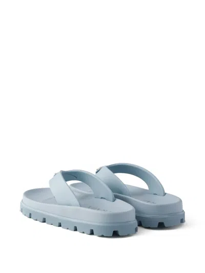 Prada Thong Sandals In Blue