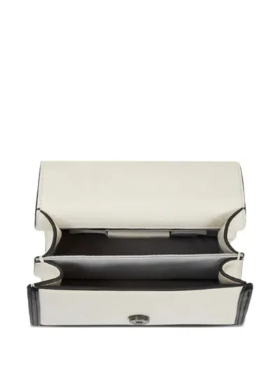 Karl Lagerfeld Signature Leather Top-handle Bag In White