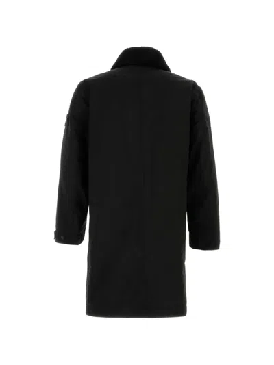 Stone Island Logo-patch Coat In Multi