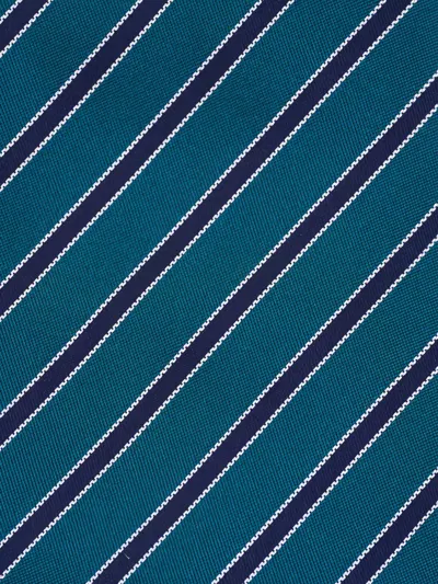 Zegna Striped-pattern Tie In Blue