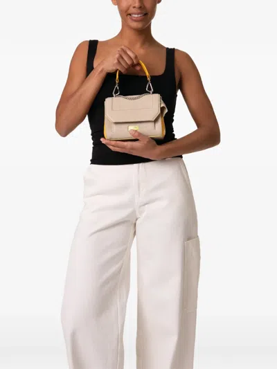 Lancel Grained Shoulder Bag In Neutral